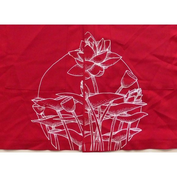 Zune ZX Kimono Unisex Large Red Embroidery Painted Short Sleeve Pockets New - Picture 3 of 9